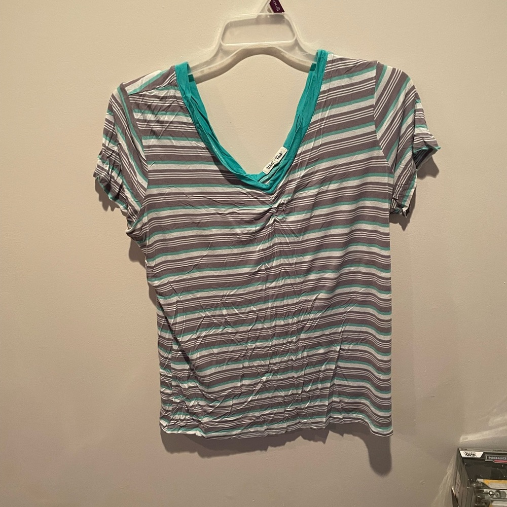 Striped V-Neck Women's Top